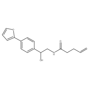 N-(2-(4-(furan-2-yl)phenyl)-2-hydroxyethyl)pent-4-enamide结构式