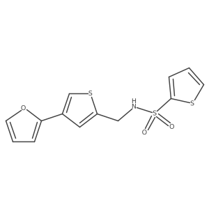N-{[4-(furan-2-yl)thiophen-2-yl]methyl}thiophene-2-sulfonamide Structure