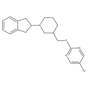 5-bromo-2-{[1-(2,3-dihydro-1H-inden-2-yl)piperidin-3-yl]methoxy}pyrimidine结构式