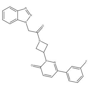 2-{1-[2-(1H-1,2,3-benzotriazol-1-yl)acetyl]azetidin-3-yl}-6-(3-fluorophenyl)-2,3-dihydropyridazin-3-one Structure