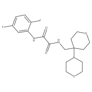 N-(2,5-difluorophenyl)-N'-{[4-(morpholin-4-yl)thian-4-yl]methyl}ethanediamide结构式
