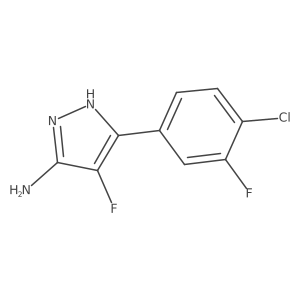 3-(4-chloro-3-fluorophenyl)-4-fluoro-1H-pyrazol-5-amine Structure