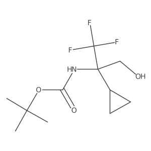 tert-butyl N-(2-cyclopropyl-1,1,1-trifluoro-3-hydroxypropan-2-yl)carbamate Structure
