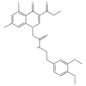Methyl 1-[2-[2-(3,4-dimethoxyphenyl)ethylamino]-2-oxoethyl]-5,7-difluoro-4-oxoquinoline-3-carboxylate结构式