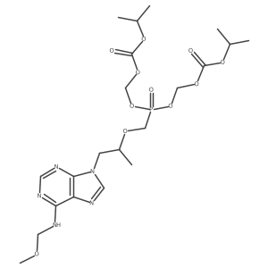 (R)-Diisopropyl ((((((1-(6-((methoxymethyl)amino)-9H-purin-9-yl)propan-2-yl)oxy)methyl)phosphoryl)bis(oxy))bis(methylene)) bis(carbonate) Structure