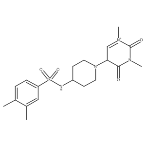 N-[1-(1,3-dimethyl-2,4-dioxo-5H-pyrimidin-1-ium-5-yl)piperidin-4-yl]-3,4-dimethylbenzenesulfonamide结构式