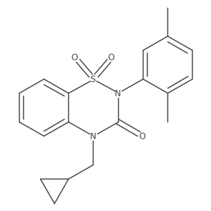 4-(cyclopropylmethyl)-2-(2,5-dimethylphenyl)-3,4-dihydro-2H-1lambda6,2,4-benzothiadiazine-1,1,3-trione Structure