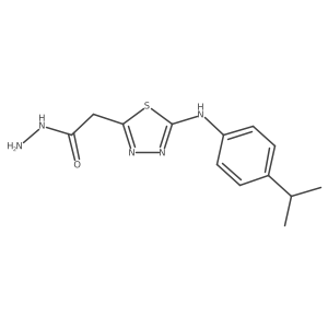 2-(5-{[4-(Propan-2-yl)phenyl]amino}-1,3,4-thiadiazol-2-yl)acetohydrazide结构式