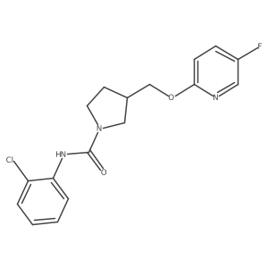 N-(2-chlorophenyl)-3-{[(5-fluoropyridin-2-yl)oxy]methyl}pyrrolidine-1-carboxamide结构式