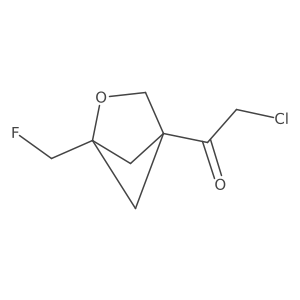 2-Chloro-1-(1-(fluoromethyl)-2-oxabicyclo[2.1.1]hexan-4-yl)ethan-1-one结构式