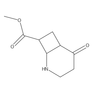 rac-methyl (1R,6R,8R)-5-oxo-2-azabicyclo[4.2.0]octane-8-carboxylate Structure