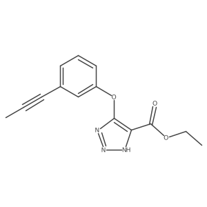 Ethyl 5-[3-(1-propyn-1-yl)phenoxy]-1H-1,2,3-triazole-4-carboxylate Structure