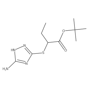 tert-butyl 2-[(3-amino-1H-1,2,4-triazol-5-yl)sulfanyl]butanoate结构式