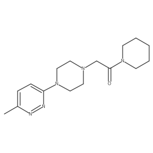 2-[4-(6-Methylpyridazin-3-yl)piperazin-1-yl]-1-(piperidin-1-yl)ethan-1-one结构式