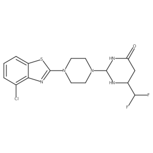 2-[4-(4-Chloro-1,3-benzothiazol-2-yl)piperazin-1-yl]-6-(difluoromethyl)-1,3-diazinan-4-one Structure