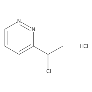 3-(1-Chloroethyl)pyridazine hydrochloride结构式