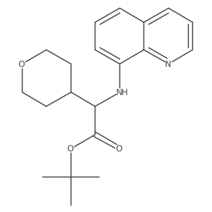 tert-Butyl (R)-2-(quinolin-8-ylamino)-2-(tetrahydro-2H-pyran-4-yl)acetate Structure