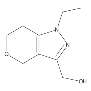{1-ethyl-1H,4H,6H,7H-pyrano[4,3-c]pyrazol-3-yl}methanol结构式