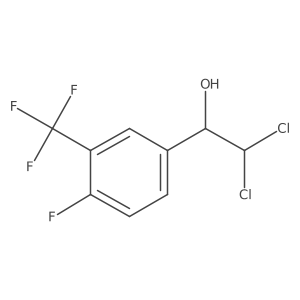 2,2-Dichloro-1-(4-fluoro-3-(trifluoromethyl)phenyl)ethanol结构式