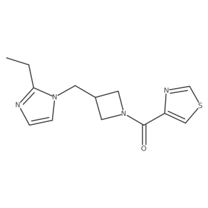 4-{3-[(2-ethyl-1H-imidazol-1-yl)methyl]azetidine-1-carbonyl}-1,3-thiazole结构式