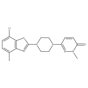 6-[4-(7-Chloro-4-methyl-1,3-benzothiazol-2-yl)piperazin-1-yl]-2-methyl-2,3-dihydropyridazin-3-one Structure