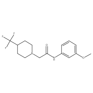 N-(3-methoxyphenyl)-2-[4-(trifluoromethyl)piperidin-1-yl]acetamide结构式