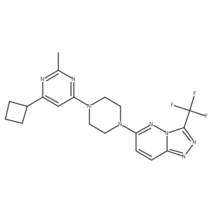 4-Cyclobutyl-2-methyl-6-{4-[3-(trifluoromethyl)-[1,2,4]triazolo[4,3-b]pyridazin-6-yl]piperazin-1-yl}pyrimidine Structure