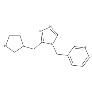 3-((3-(Pyrrolidin-3-ylmethyl)-4H-1,2,4-triazol-4-yl)methyl)pyridine结构式