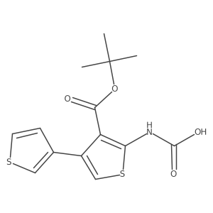 {4-[(Tert-butoxy)carbonyl]-[3,3'-bithiophen]-5-yl}carbamic acid Structure