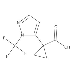 1-[1-(trifluoromethyl)-1H-pyrazol-5-yl]cyclopropane-1-carboxylic acid结构式