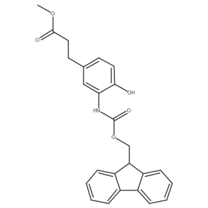 methyl 3-[3-({[(9H-fluoren-9-yl)methoxy]carbonyl}amino)-4-hydroxyphenyl]propanoate Structure