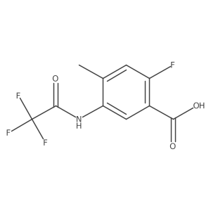 2-Fluoro-4-methyl-5-(2,2,2-trifluoroacetamido)benzoic acid Structure