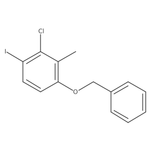1-(Benzyloxy)-3-chloro-4-iodo-2-methylbenzene结构式