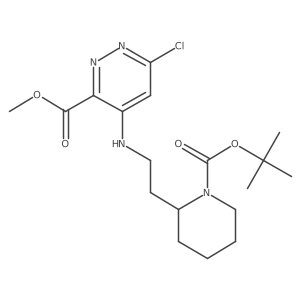 Methyl 4-((2-(1-(tert-butoxycarbonyl)piperidin-2-yl)ethyl)amino)-6-chloropyridazine-3-carboxylate Structure