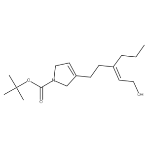 tert-butyl (E)-3-(3-(2-hydroxyethylidene)hexyl)-2,5-dihydro-1H-pyrrole-1-carboxylate Structure