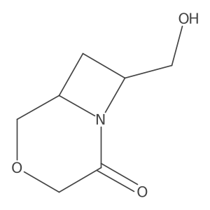 Rel-(6R,8R)-8-(hydroxymethyl)-4-oxa-1-azabicyclo[4.2.0]octan-2-one结构式