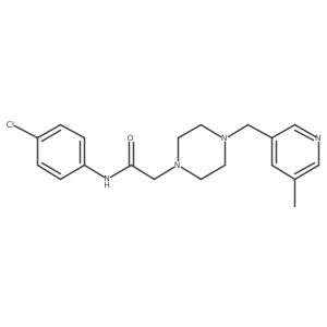 N-(4-chlorophenyl)-2-{4-[(5-methylpyridin-3-yl)methyl]piperazin-1-yl}acetamide结构式