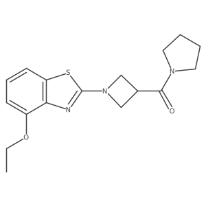 4-Ethoxy-2-[3-(pyrrolidine-1-carbonyl)azetidin-1-yl]-1,3-benzothiazole结构式