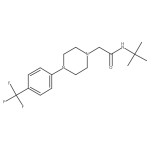 N-tert-butyl-2-{4-[4-(trifluoromethyl)phenyl]piperazin-1-yl}acetamide Structure