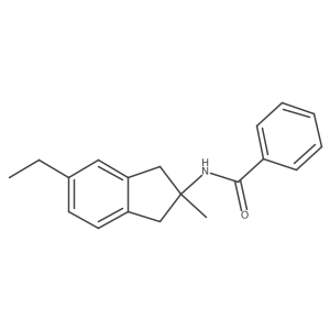 N-(5-Ethyl-2-methyl-indan-2-yl)-benzamide结构式