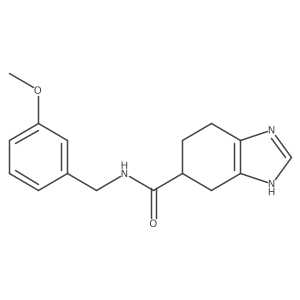 N-(3-methoxybenzyl)-4,5,6,7-tetrahydro-1H-benzo[d]imidazole-5-carboxamide结构式