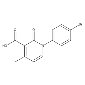 1-(4-Bromophenyl)-4-methyl-2-oxo-1,2-dihydropyridine-3-carboxylic acid结构式