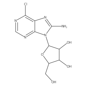 8-Amino-6-chloro-9-(beta-D-ribofuranosyl)purine Structure