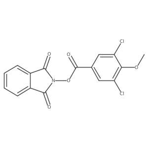1,3-dioxo-2,3-dihydro-1H-isoindol-2-yl 3,5-dichloro-4-methoxybenzoate结构式