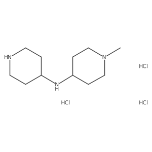 1-Methyl-N-(piperidin-4-yl)piperidin-4-amine trihydrochloride结构式