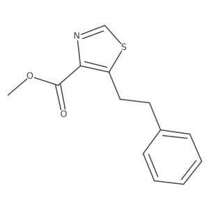 5-Phenethyl-thiazole-4-carboxylic acid methyl ester结构式