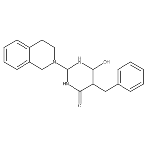 5-benzyl-2-(3,4-dihydro-1H-isoquinolin-2-yl)-6-hydroxy-1,3-diazinan-4-one结构式