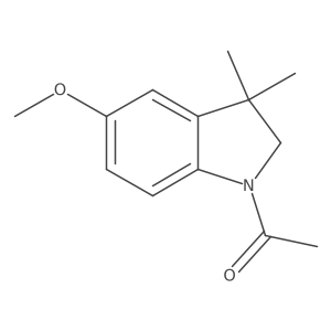 1-acetyl-3,3-dimethyl-5-(methyloxy)-2,3-dihydro-1H-indole结构式