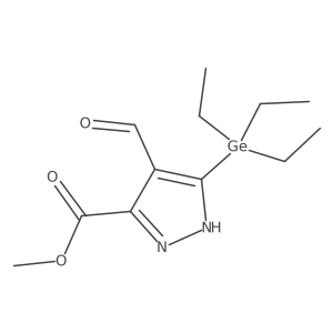 Methyl 4-formyl-5-(triethylgermyl)-1H-pyrazole-3-carboxylate Structure