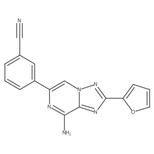 3-(8-Amino-2-furan-2-yl-[1,2,4]triazolo[1,5-a]pyrazin-6-yl)-benzonitrile结构式